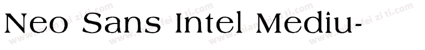 Neo Sans Intel Mediu字体转换
